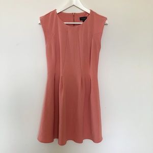 TOPSHOP | EUR 34, Peach/Coral, Fit & Flare Dress